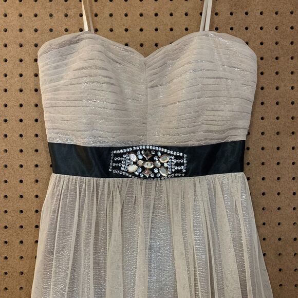 Vintage Dress Y2k Formal Prom Fairy Goth Whimsygoth 5/6 Hailey Logan Beige Gold - Picture 2 of 7
